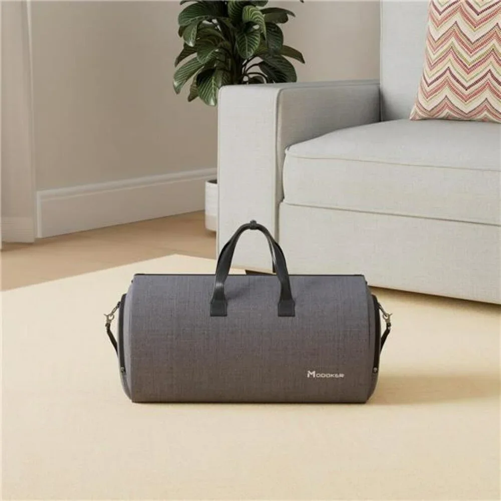 Modoker Garment Duffel Bag Carry On Suit Travel Bag with Shoulder Strap Black